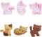 Cookie Cutters Cat Shape, 3PCS Animal Cookie Stamps for Baking, Pink
