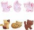 Cookie Cutters Cat Shape, 3PCS Animal Cookie Stamps for Baking, Pink