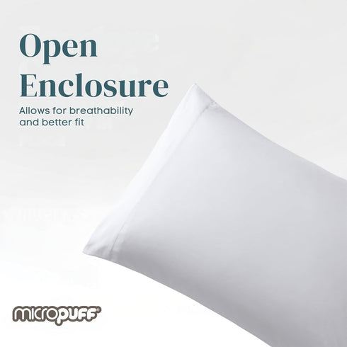 Micropuff Standard Size Pillow Cases, 2 Pack, Soft Hypoallergenic Pillow Cover, 20x30