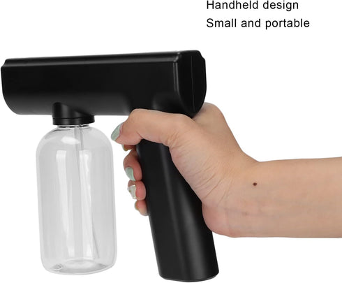 Electric Mist Atomizer Sprayer Gun, Disinfectant Fogger Mist Gun Portable Alcohol Nanometer Handheld Fogger Wireless