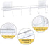 YiZhi Wall Mounted Adhesive Hooks Rack, Space Saving Utensil Holder with 6 Hooks, No Drilling, Pack of 2 (White)