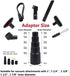 7 PCS Vacuum Attachments Replacement for Shop Vac - 1 7/8" to 1" Adapter, 1 1/4" Household Cleaning Accessories Brush
