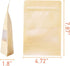 LZLPACKING Kraft Stand Up Pouches bags 100 Pcs,Brown Resealable Bags with Window for Home or Business,Coffee Bags,Zip Lock Food Storage Bags,Sealable Bags for Packaging(4.7×7.9) by LZLPACKING