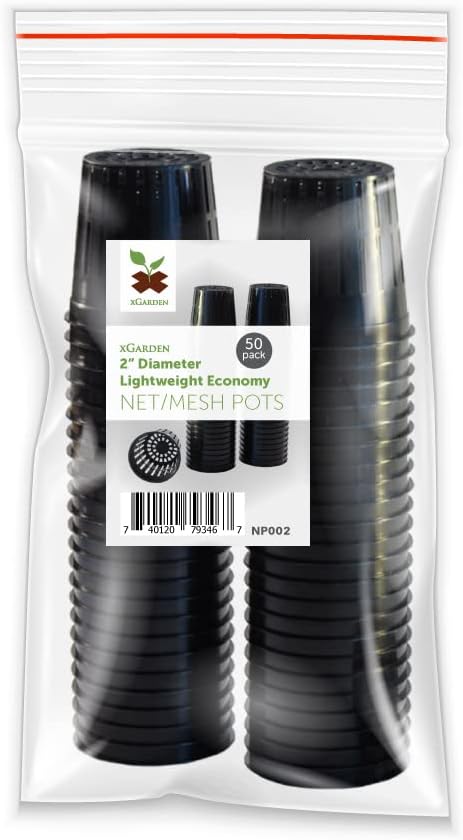 xGarden - Lightweight Economy Net Pots - Thin Lip & Slotted Sides for Hydroponics & Aquaponics - UV Resistant & BPA