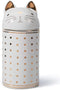 HAUCOZE Cat Cookie Jar Decorative Candy Jar with Lid, Modern Ceramic 8.1inch