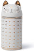 HAUCOZE Cat Cookie Jar Decorative Candy Jar with Lid, Modern Ceramic 8.1inch