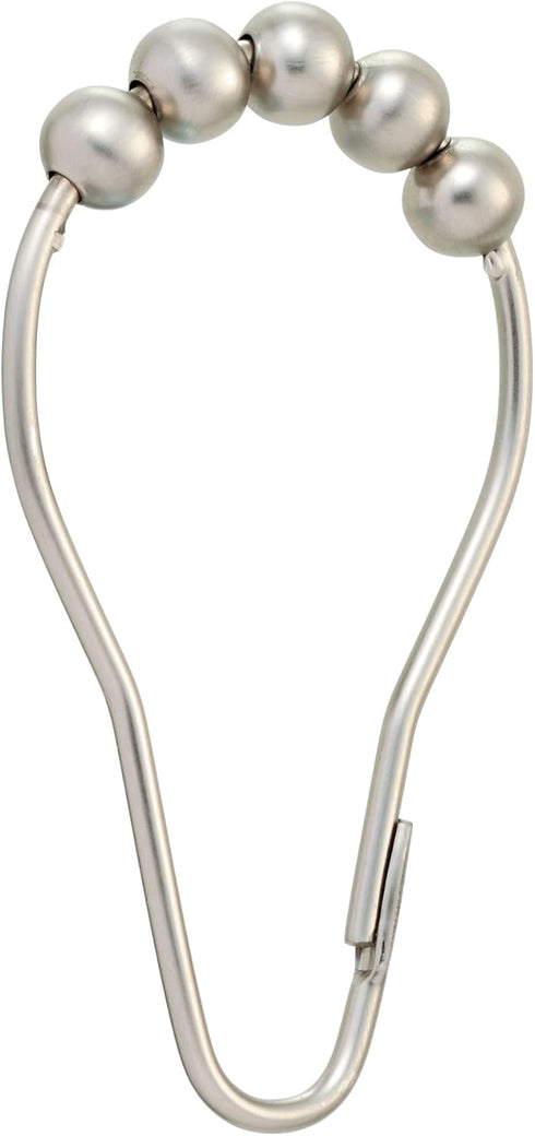 Moen Shower Curtain Rolling Rings, Pack of 12, Brushed Nickel