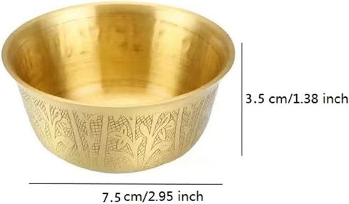 3 inch Copper Offering Bowl, Tibetan Holy Water Bowl for Yoga Meditation and Ritual Use