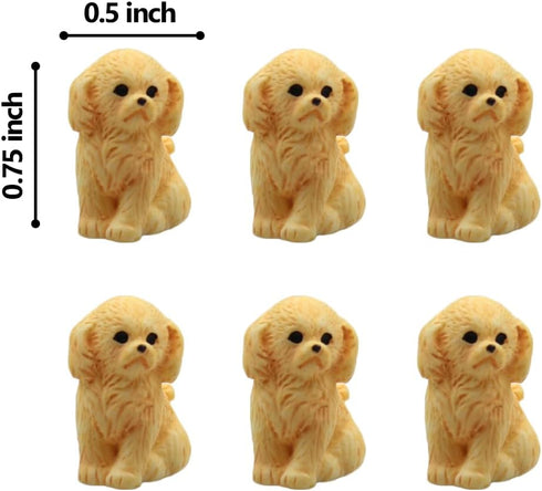 Door Hinge Heads Decorative Topper - Magnetic Hinge Head Dog Set of 6 for Home Decor