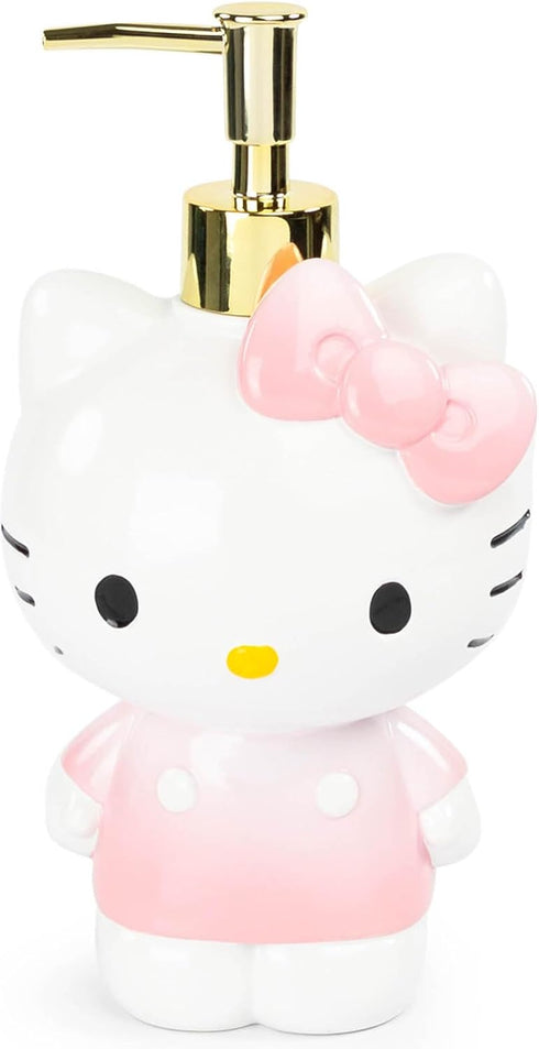 Jay Franco Hello Kitty Soap Dispenser - Pink Resin Pump for Lotion,