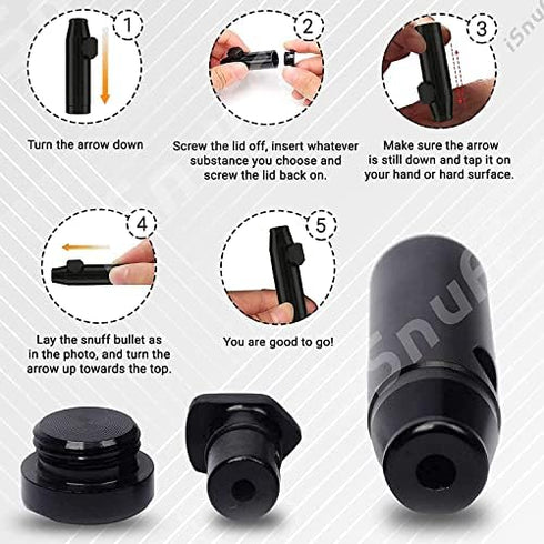 iSnuff Metal Bottle Spice Storage Dispenser