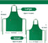 Kids Apron and Chef Hat Set, Adjustable Bib Apron with 2 Pockets, Cute Boys Girls Kitchen Apron (2-5 Year, Green)