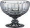 Vintage Line Embossed Glass Footed Dessert Bowl, Ice Cream Bowl, 10 Oz for Home Party