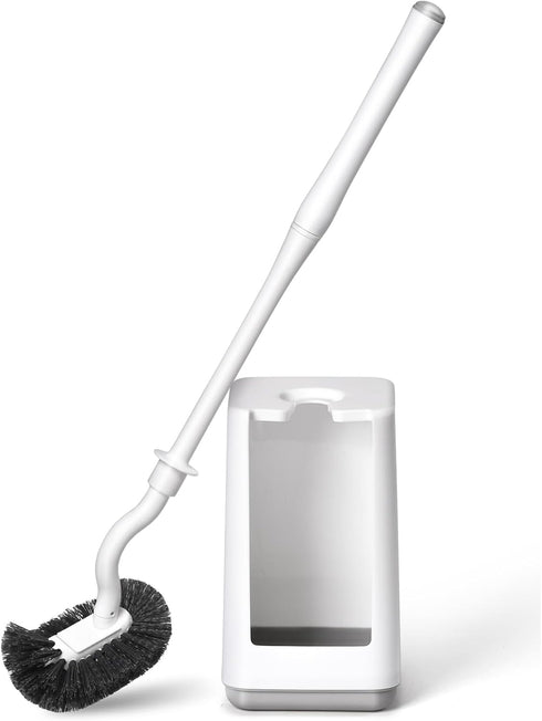 BKCOYSJ Toilet Bowl Brush and Holder Sturdy Plastic Long Handled Toilet Brushes for