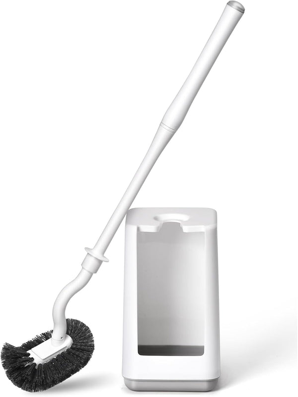 BKCOYSJ Toilet Bowl Brush and Holder Sturdy Plastic Long Handled Toilet Brushes for