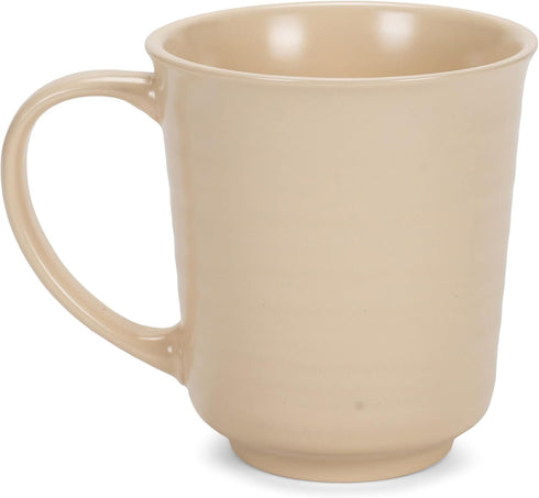 Elanze Designs Cream Matte Glaze Finish Stoneware Coffee Cup Mugs Set of 4, 17 Ounce