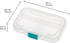 Sterilite Small Divided Pencil Box, Stackable Plastic Storage Container with Latching Lid, Clear Case, 12 Pack