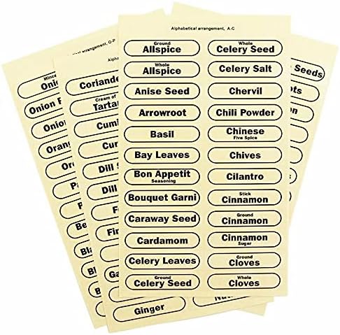 96-Piece Set R.S.V.P. Spice Label