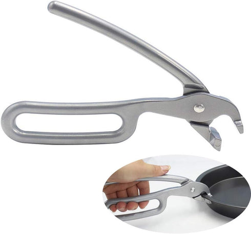 OBTANIM Heavy Duty Pizza Pan Gripper - Cast Aluminum Anti-Scald Baking Pan Gripper Clips for Hot Plates