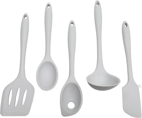 Chef Craft Premium Silicone Cooking Ladle, 11.25 inch, Gray