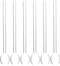 STOBAZA 6Pcs Glass Coffee & Espresso Spoons - 5.58 Inch Stirring Teaspoons for Home Bar, Clear