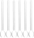STOBAZA 6Pcs Glass Coffee & Espresso Spoons - 5.58 Inch Stirring Teaspoons for Home Bar, Clear