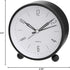 Analog Alarm Clock - 4 inch Super Silent Non Ticking Small Clock with Night Light, Battery Operated, Black Decor