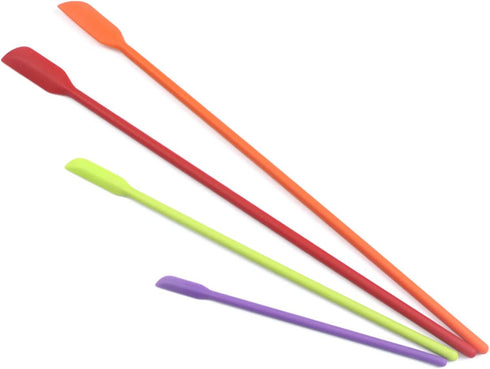 Beauty Spatula 4 PCS Mini Silicone Makeup Spatula for Cosmetics & Kitchen, 3 Sizes