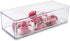 Isaac Jacobs Clear Acrylic Rectangular Stackable Storage Organizer, 9" L x 3.5" W x 2.5" H, Multi-Functional