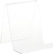 Plymor Clear Acrylic Flat Back Display Easel, 2.5" Box Ledge, 7.25" H x 6" W x 7" D