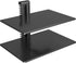 PERLESMITH Floating AV Shelf, Double Wall Mount TV Shelf - Holds up to 17.6lbs for Xbox, Projector, Cable Box