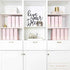 BLU MONACO Set of 6 Foldable Pink Cute Magazine Holders with Gold Label Holders - Stylish Storage for Desk, Shelves,