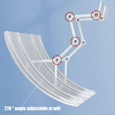 Air Conditioner Deflector for Window Units - Universal Adjustable Anti-Wind Baffles, 20.83"x10.61" Freely Cut, White