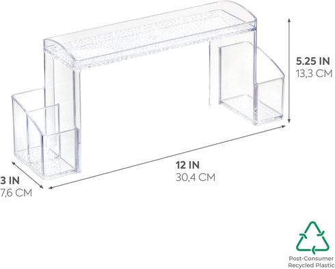 43130 12" 3" 5.25", iDesign - Med+ Plastic High Rise Bathroom Medicine Cabinet Organizer, for Vanity, Prescriptions
