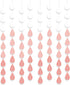 Baby Shower Decorations for Girl - Pink Party Hanging Raindrop Garland, Wedding Supplies, Birthday Banners Decor Set
