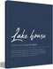 BIWSHA Navy Canvas Wall Art Prints Decor for Lake House, Lake Themed Paintings, 11x14 Inches, Gifts for Lake Lovers