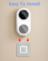SHKI Toothbrush Cleaner & Toothbrush Holder, Cleaning and Air Drying, LED Smart Screen, Rechargeable Wall Mount