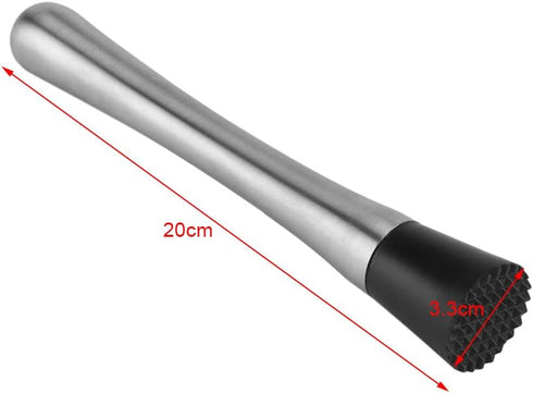 Fdit Stainless Steel Cocktail Muddler Bar Stick, Mojito Masher, Ideal Bartender Tool