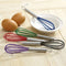 Lillian Vernon 5-Piece Colorful Mini Silicone Whisks Set, Rainbow Kitchen Utensils for Cooking, Baking, Mixing