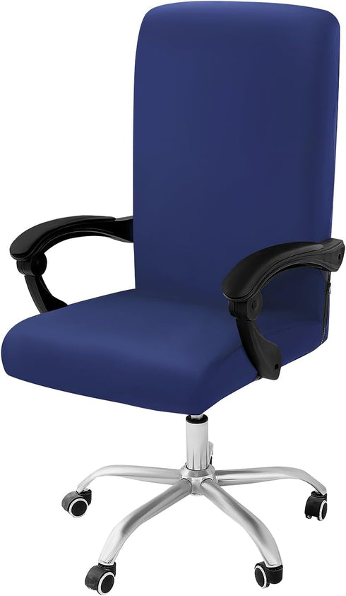 smiry Stretch Computer Office Chair Covers, Soft Fit Universal Desk Slipcovers, Removable Washable Anti-Dust Protector