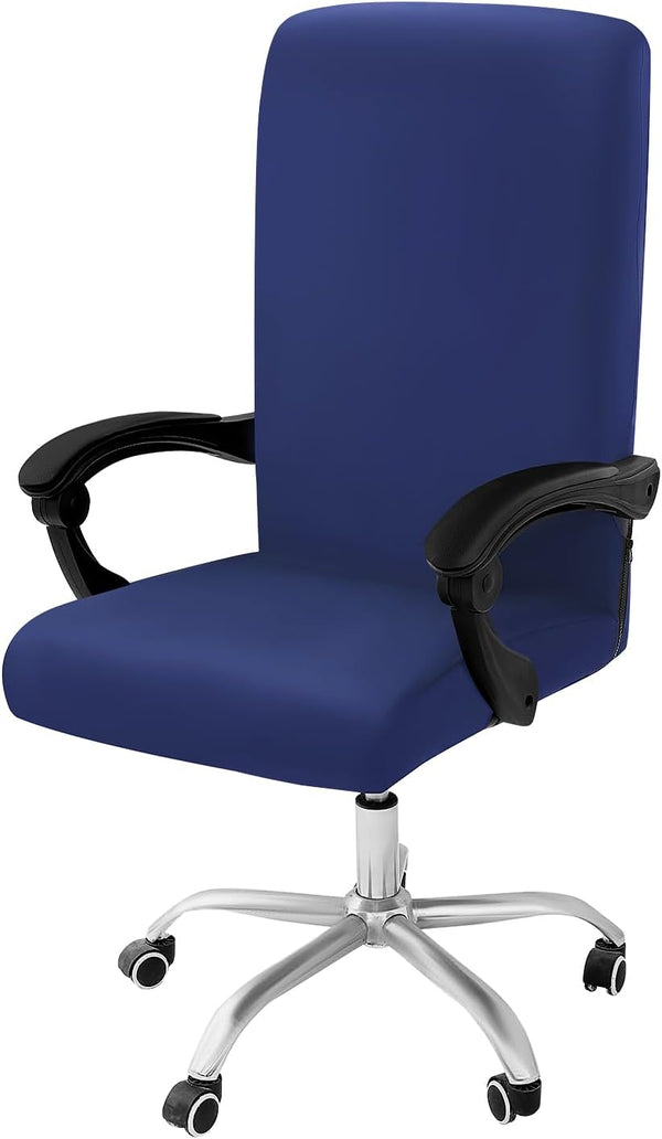 smiry Stretch Computer Office Chair Covers, Soft Fit Universal Desk Slipcovers, Removable Washable Anti-Dust Protector