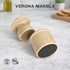 4" 90ml/3oz Verona Marble Butter Keeper - French Butter Crock with Lid - Freezer Safe Stone Butter Dish - Capacity