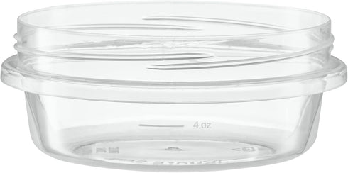 Elegant Disposables Twist Top Deli Containers, Reusable Stackable Food Storage Containers with Blue Screw on Lid - 10