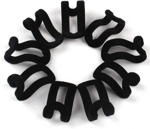 WARMBUY Velvet Hanger Connector Hooks, Closet Space Saving Cascading Organizer, Black, 40 Pack