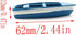 LQ Industrial Lovely Miniature Blue Rowboat Little Plastic Boat Canoe Model with Oars for Miniature Gardens Doll House