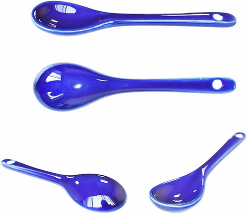 12 Color Porcelain Egg Spoons, 5 Inch Ceramic Spoons for Coffee, Dessert, Yogurt, Milky Tea