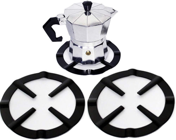 2 Pack Iron Gas Stove Cooker Plate - Coffee Moka Pot Stand Reducer Ring Holder
