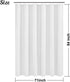 Mrs Awesome Embossed Microfiber Extra Long Shower Curtain Liner, 71 x 84 inches, Soft Fabric, Washable, White