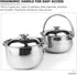 Zerodeko 18cm Stainless Steel Stock Pot with Lid, Stew Cooking Pot for Home Kitchen Restaurant