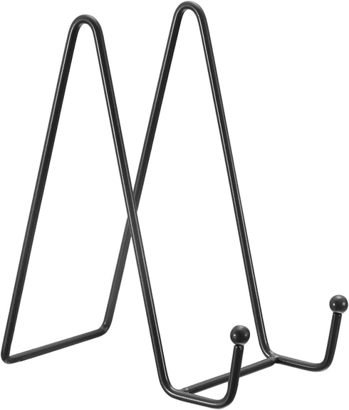 uxcell 2Pcs 7.5 Inch Iron Plate Stand for Display, Decorative Easel Holder for Picture Photo Book, Black